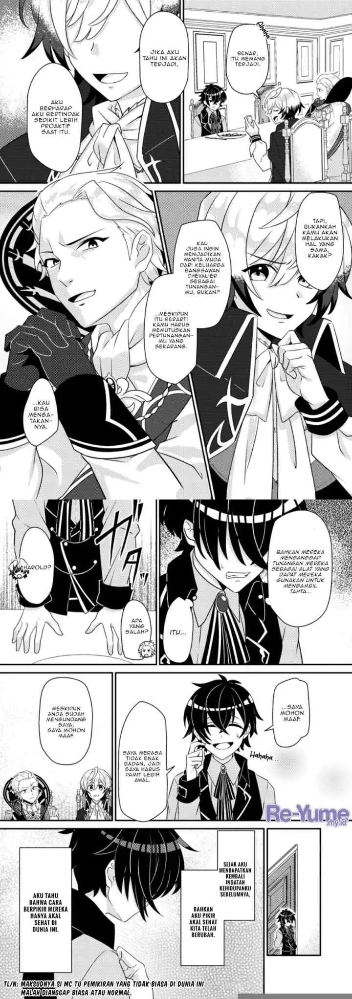 Munou no Akudou Ouji wa Ikinokoritai ~Ren'ai RPG no Akuyaku Mob ni Tensei Shita kedo, Gensaku Mushi shite Saikyou o Mezasu~ chapter 3 halaman 4