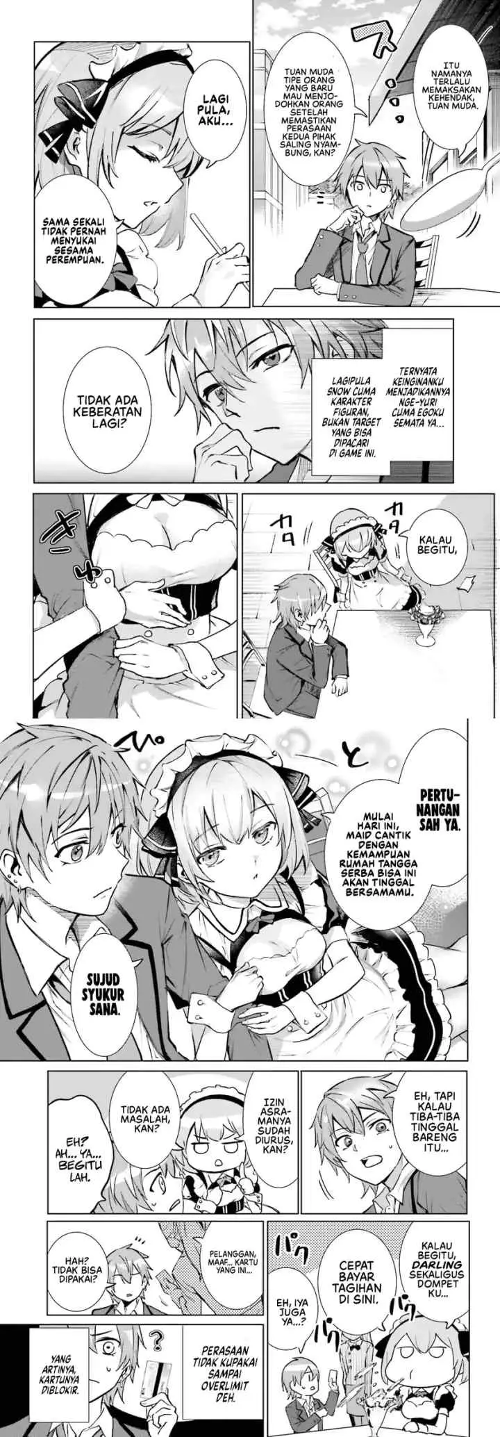 Danshi Kinsei Game Sekai de Ore ga Yarubeki Yuiitsu no Koto - Yuri no Ma ni Hasamaru Otoko to Shite Tensei shite shimaimashita chapter 14 halaman 4